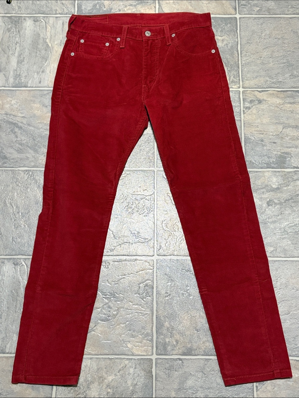 Levi's 512 Men's Slim Taper Rich Burgundy Corduroy Pants